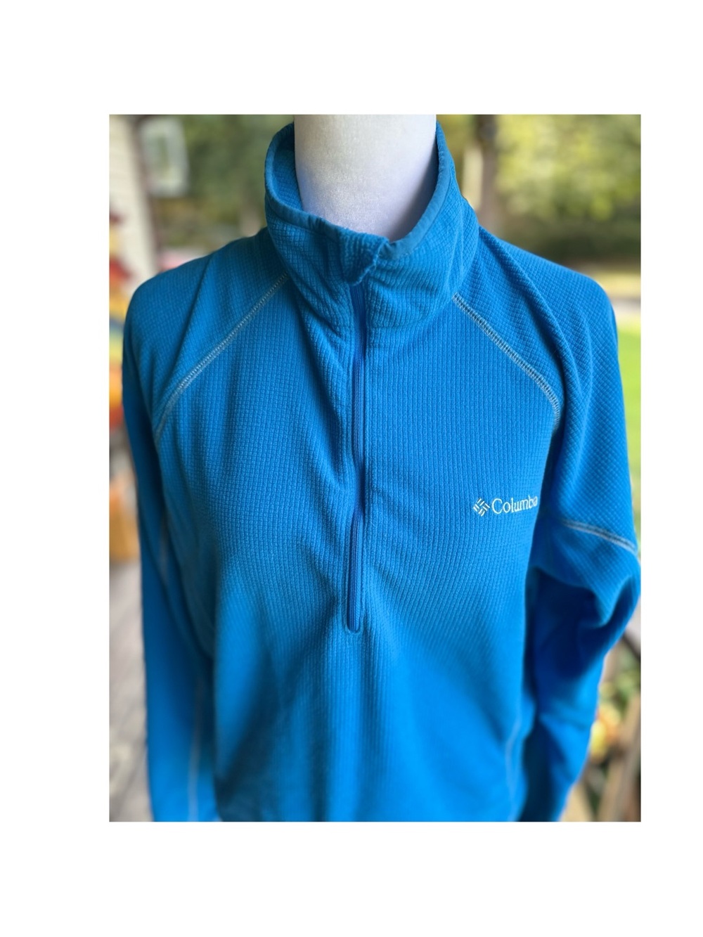 Columbia Teal Blue Half-Zip Performance Pullover Size Medium - Picture 4 of 10